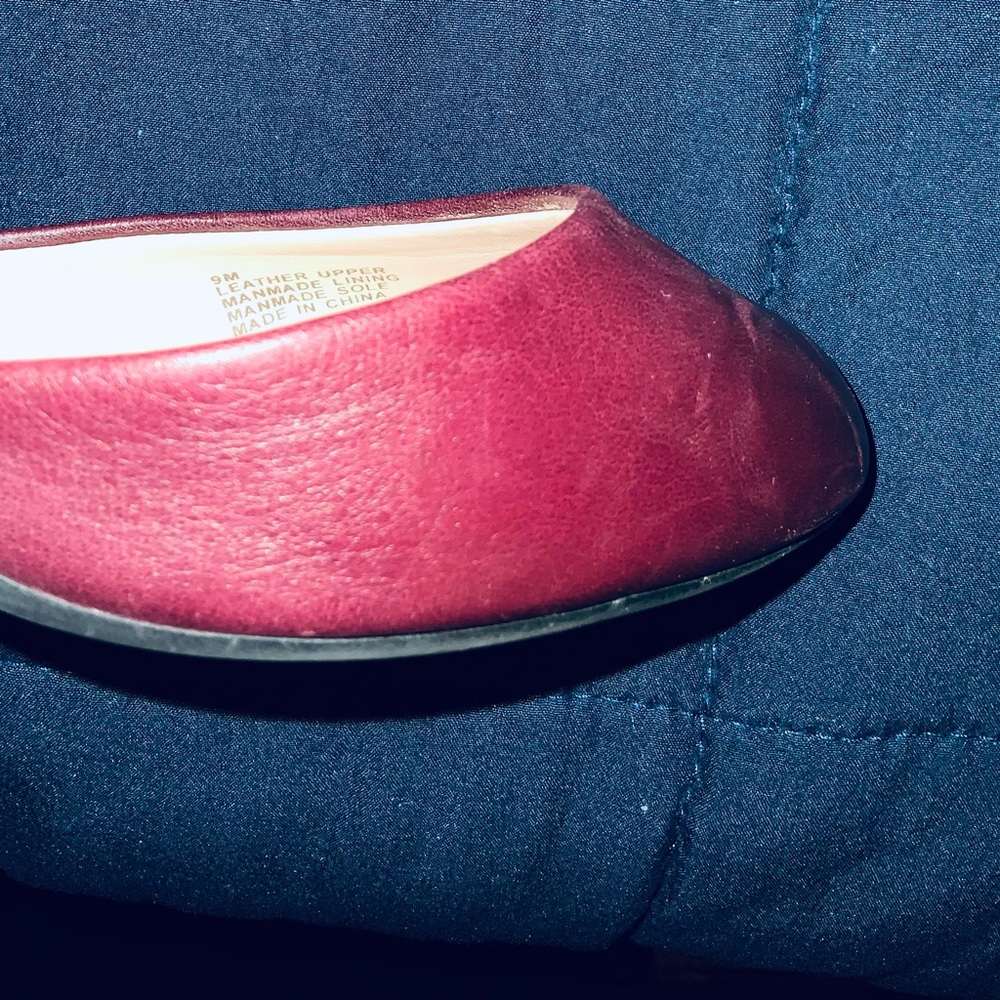 Alex Marie Women's Burgundy Leather Ankle-Strap Pumps - Picture 7 of 7